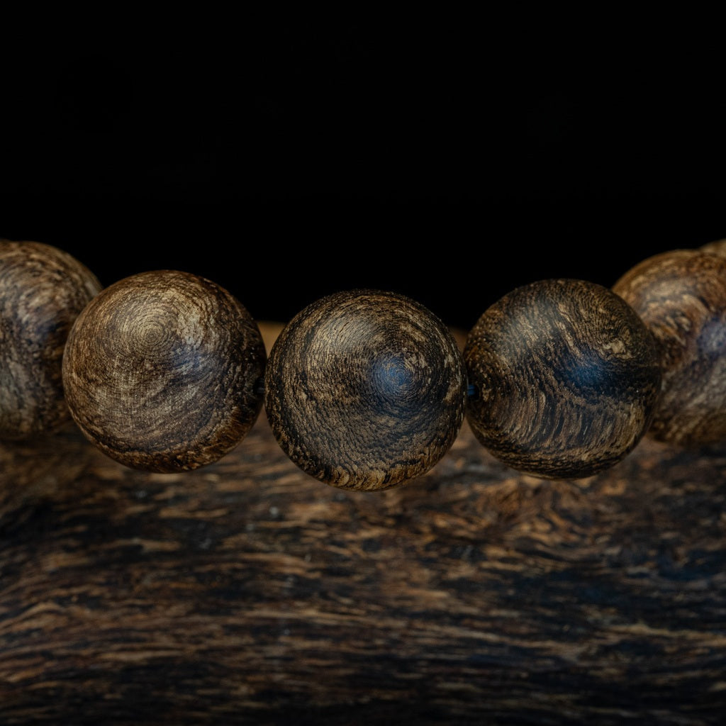 Premium Natural Agarwood Bracelet — 18mm Near-Sinking Grade-FA2025-003-01